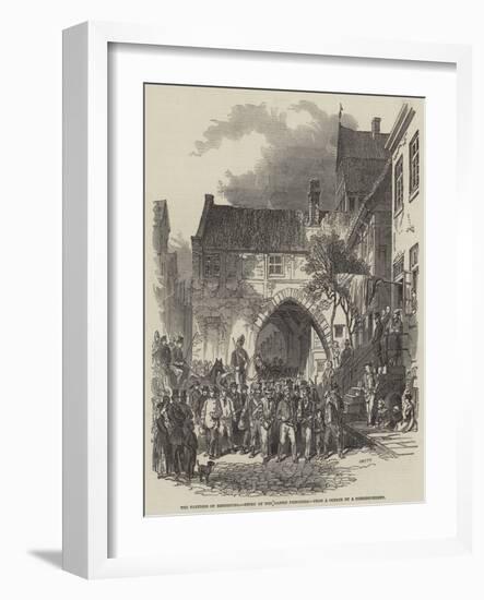 The Fortress of Rendsburg, Entry of the Danish Prisoners-null-Framed Giclee Print