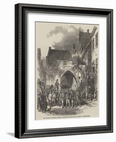 The Fortress of Rendsburg, Entry of the Danish Prisoners-null-Framed Giclee Print