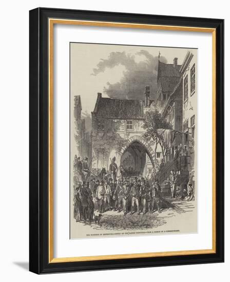 The Fortress of Rendsburg, Entry of the Danish Prisoners-null-Framed Giclee Print