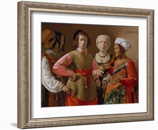 The Fortune Teller, c.1635-Georges de la Tour-Framed Giclee Print