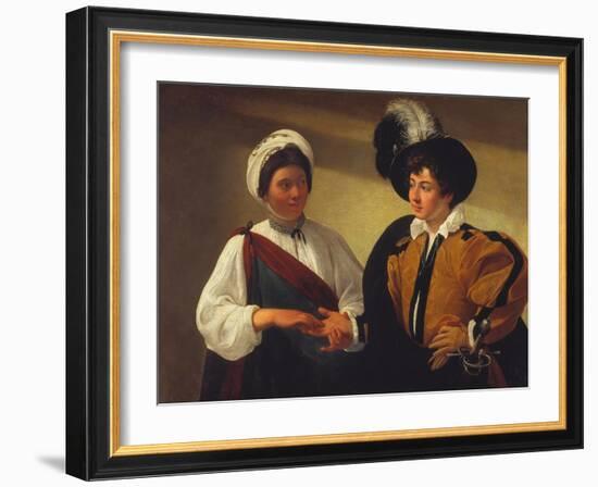 The Fortune Teller, Ca, 1595-1600-Michelangelo Merisi da Caravaggio-Framed Giclee Print