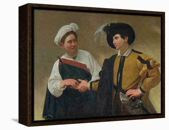 The Fortune Teller, circa 1594-Caravaggio-Framed Premier Image Canvas