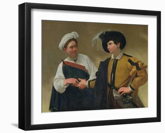 The Fortune Teller, circa 1594-Caravaggio-Framed Giclee Print