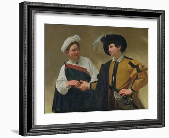 The Fortune Teller, circa 1594-Caravaggio-Framed Giclee Print