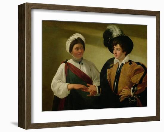 The Fortune Teller, circa 1596-97-Caravaggio-Framed Giclee Print