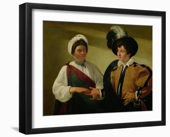 The Fortune Teller, circa 1596-97-Caravaggio-Framed Giclee Print