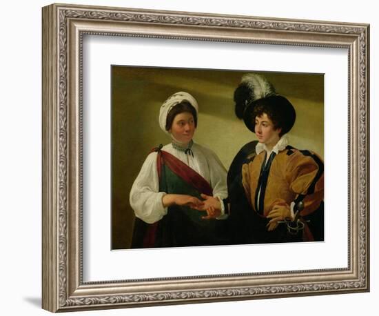 The Fortune Teller, circa 1596-97-Caravaggio-Framed Giclee Print