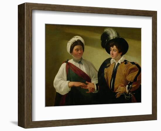 The Fortune Teller, circa 1596-97-Caravaggio-Framed Giclee Print