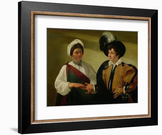 The Fortune Teller, circa 1596-97-Caravaggio-Framed Giclee Print