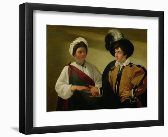 The Fortune Teller, circa 1596-97-Caravaggio-Framed Giclee Print