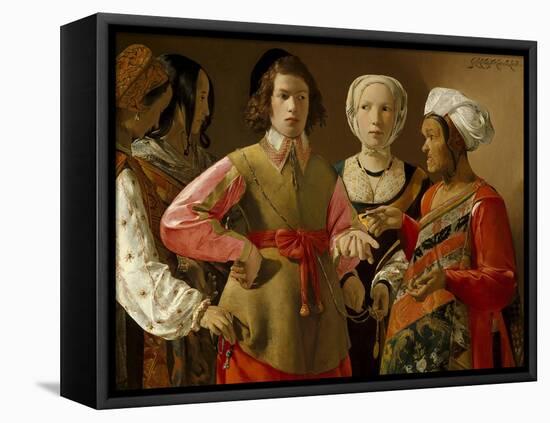 The Fortune Teller-Georges de La Tour-Framed Stretched Canvas