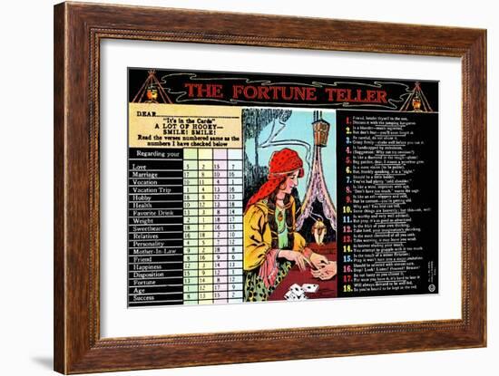 The Fortune Teller-Curt Teich & Company-Framed Art Print