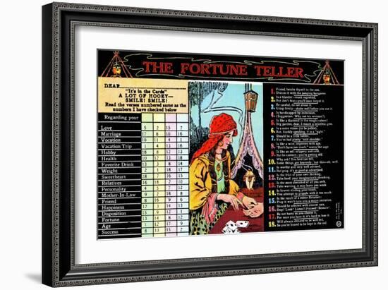 The Fortune Teller-Curt Teich & Company-Framed Art Print