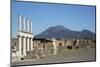 The Forum and Vesuvius Volcano, Pompeii, UNESCO World Heritage Site, Campania, Italy, Europe-Angelo Cavalli-Mounted Photographic Print