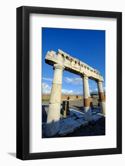 The Forum, Pompeii, the Ancient Roman Town Near Naples, Campania, Italy-Carlo Morucchio-Framed Photographic Print