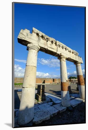 The Forum, Pompeii, the Ancient Roman Town Near Naples, Campania, Italy-Carlo Morucchio-Mounted Photographic Print