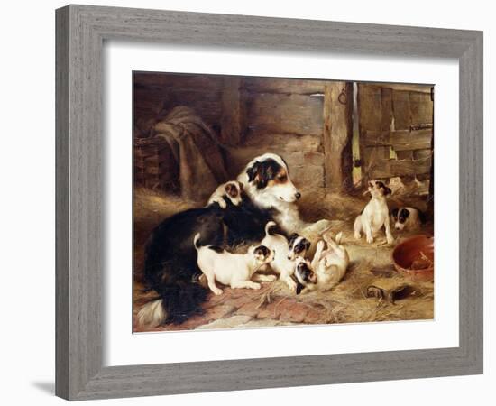 The Foster Mother, 1887-Walter Hunt-Framed Giclee Print