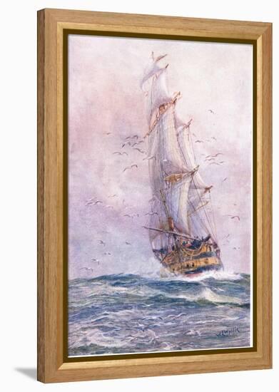 The 'Foudroyant', One of Nelson's Old Ships, 1915-William Lionel Wyllie-Framed Premier Image Canvas