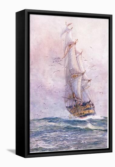 The 'Foudroyant', One of Nelson's Old Ships, 1915-William Lionel Wyllie-Framed Premier Image Canvas