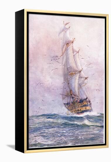 The 'Foudroyant', One of Nelson's Old Ships, 1915-William Lionel Wyllie-Framed Premier Image Canvas