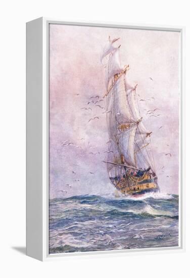 The 'Foudroyant', One of Nelson's Old Ships, 1915-William Lionel Wyllie-Framed Premier Image Canvas