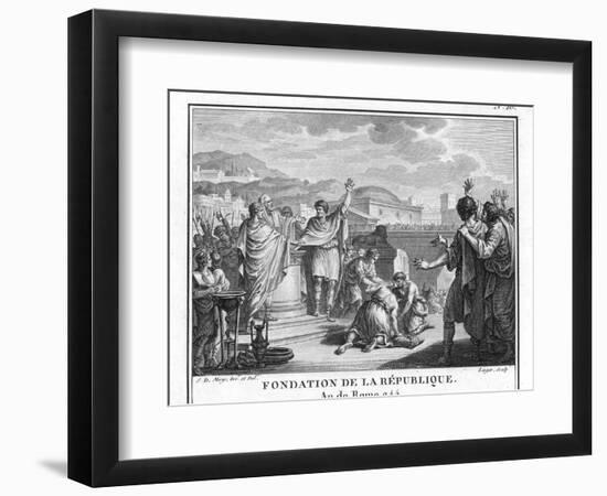 The Foundation of the Roman Republic Following the Expulsion of the Tarquins Last Kings of Rome-Augustyn Mirys-Framed Photographic Print