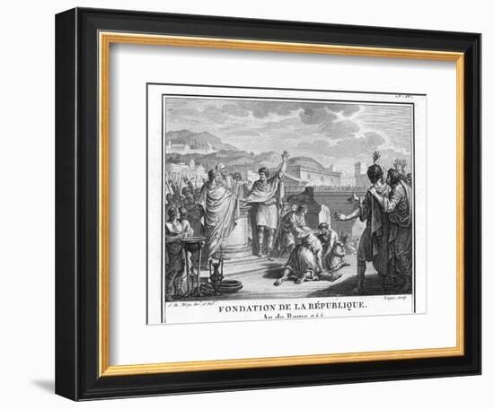 The Foundation of the Roman Republic Following the Expulsion of the Tarquins Last Kings of Rome-Augustyn Mirys-Framed Photographic Print