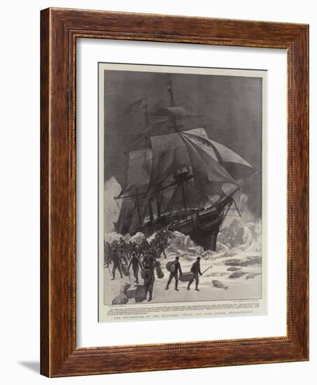 The Foundering of the Steamship Wolf Off Fogo Island, Newfoundland-Joseph Nash-Framed Giclee Print