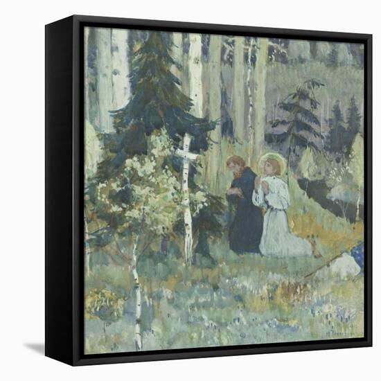 The Founding of the Trinity-Sergius Monastery-Mikhail Vasilyevich Nesterov-Framed Premier Image Canvas