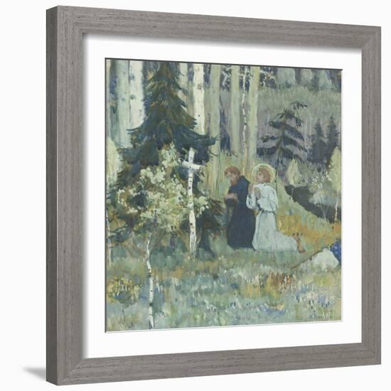 The Founding of the Trinity-Sergius Monastery-Mikhail Vasilyevich Nesterov-Framed Giclee Print