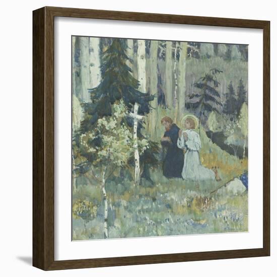 The Founding of the Trinity-Sergius Monastery-Mikhail Vasilyevich Nesterov-Framed Giclee Print