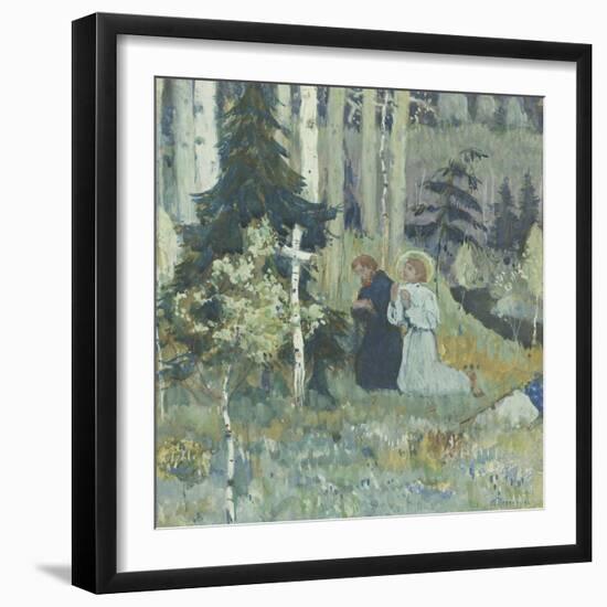 The Founding of the Trinity-Sergius Monastery-Mikhail Vasilyevich Nesterov-Framed Giclee Print