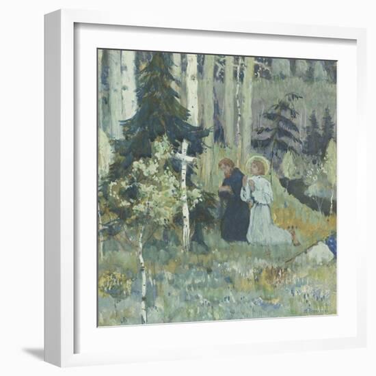 The Founding of the Trinity-Sergius Monastery-Mikhail Vasilyevich Nesterov-Framed Giclee Print