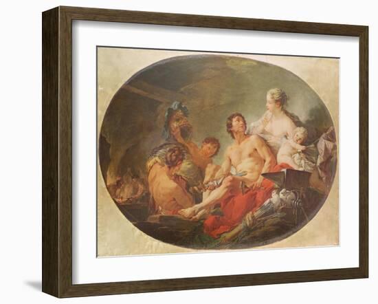 The Foundry of the God Vulcan, 1747 (Oil on Canvas)-Francois Boucher-Framed Giclee Print