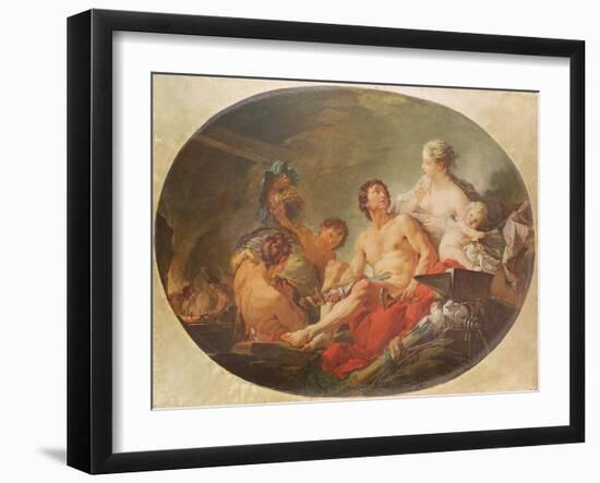 The Foundry of the God Vulcan, 1747 (Oil on Canvas)-Francois Boucher-Framed Giclee Print