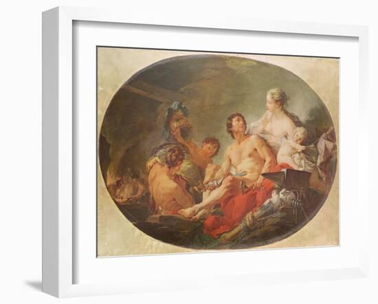 The Foundry of the God Vulcan, 1747 (Oil on Canvas)-Francois Boucher-Framed Giclee Print