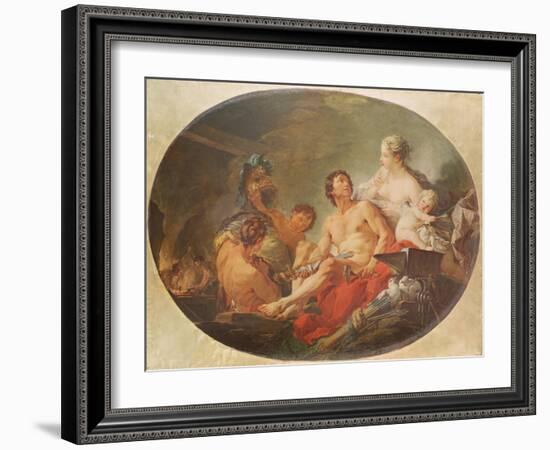 The Foundry of the God Vulcan, 1747 (Oil on Canvas)-Francois Boucher-Framed Giclee Print