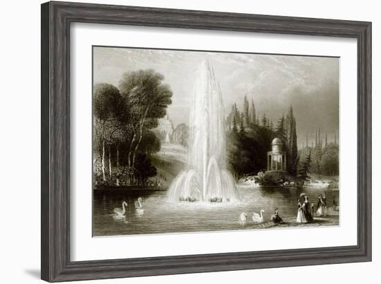 The Fountain at Wilhelmshohe, Near Cassel-English-Framed Giclee Print