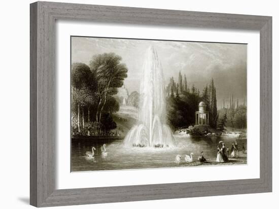 The Fountain at Wilhelmshohe, Near Cassel-English-Framed Giclee Print