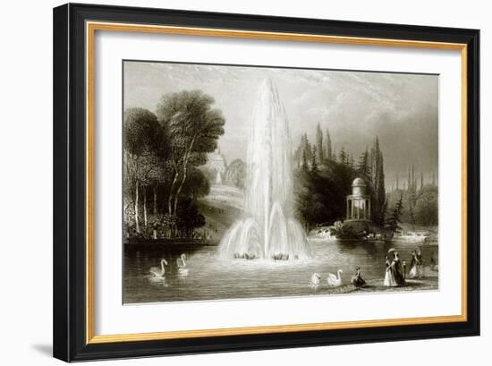 The Fountain at Wilhelmshohe, Near Cassel-English-Framed Giclee Print