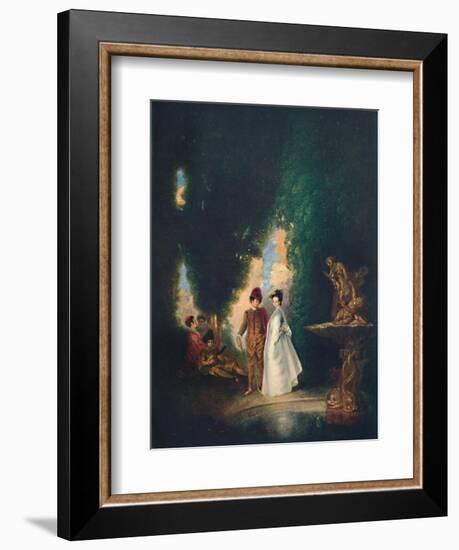 'The Fountain', c18th century, (1911)-Jean-Antoine Watteau-Framed Giclee Print