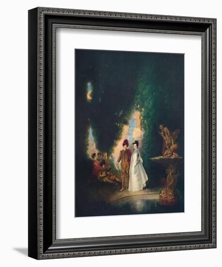 'The Fountain', c18th century, (1911)-Jean-Antoine Watteau-Framed Giclee Print