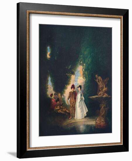 'The Fountain', c18th century, (1911)-Jean-Antoine Watteau-Framed Giclee Print