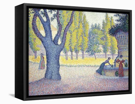 The Fountain des Lices in St. Tropez-Paul Signac-Framed Premier Image Canvas