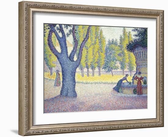 The Fountain des Lices in St. Tropez-Paul Signac-Framed Giclee Print