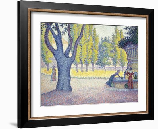 The Fountain des Lices in St. Tropez-Paul Signac-Framed Giclee Print