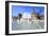 The fountain frames the ancient Sforza Castle, Milan, Lombardy, Italy, Europe-Roberto Moiola-Framed Photographic Print