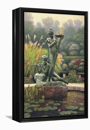 The Fountain II-John Zaccheo-Framed Premier Image Canvas