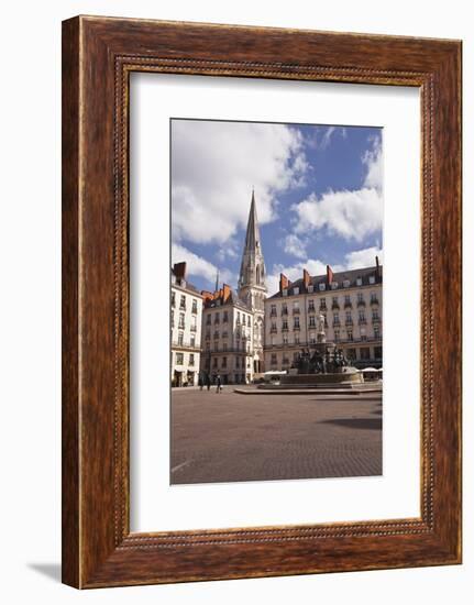 The Fountain in Place Royale in the Centre of Nantes, Loire-Atlantique, France, Europe-Julian Elliott-Framed Photographic Print