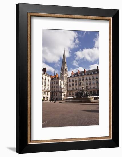 The Fountain in Place Royale in the Centre of Nantes, Loire-Atlantique, France, Europe-Julian Elliott-Framed Photographic Print